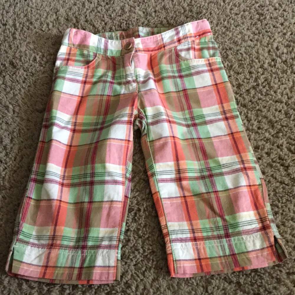 Vintage Gymboree Coral Reef plaid pants Sz 6